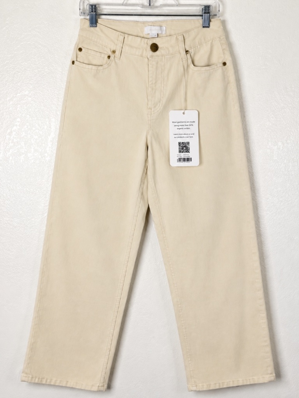 NWT 1822 Denim Women’s 6P White Smoke High Rise Ankle Straight Jeans